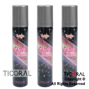 GLITTER EN AEROSOL PINTAFAN PLATA 766-002 PACK X 3 UNIDADES